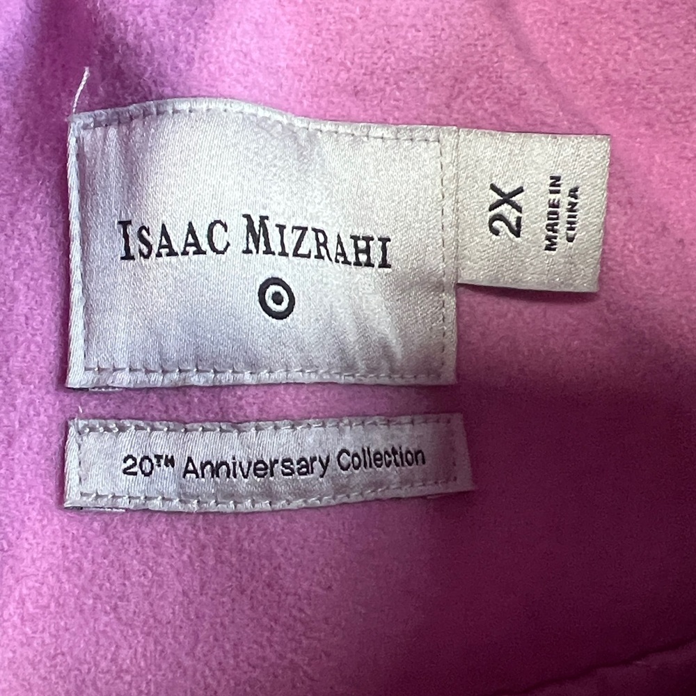 Isaac Mizrahi x Target Pink Toggle Hooded Wool Coat 2X - Picture 9 of 9